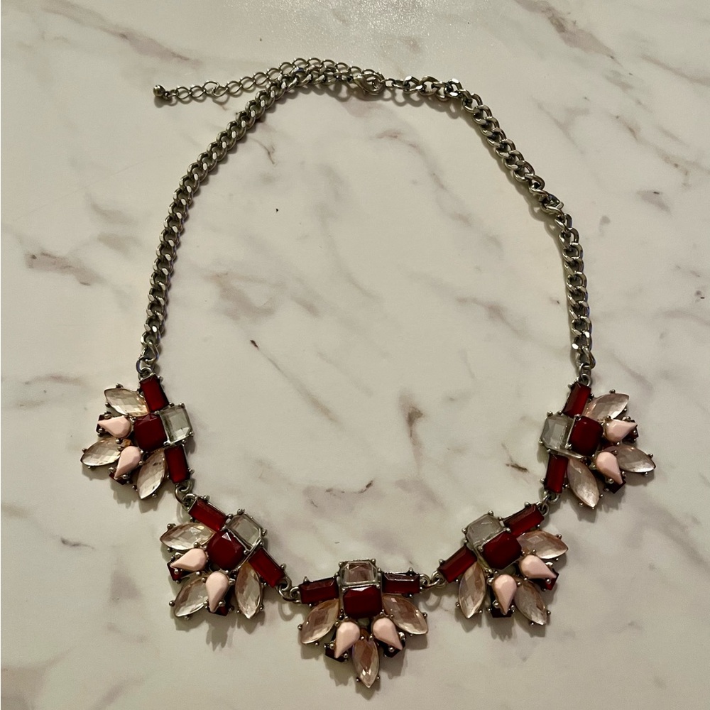 Pink and Red Statement Necklace